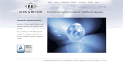 Desktop Screenshot of klein-becker.com